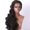 Glueless Lace Front Virgin Human Hair Wigs Frontal Koronki Peruki Faliste Kręcone Styl Darmowa część Średniej części 10-22 cala African American Peruki