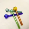 oil burner glass mini hand smoking pipes colorful small pyrex straight tube pyrex pipe colored