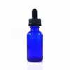 100 stcs 30 ml 1oz Amber Clear Blue Green Boston Glass Druppper fles met kinderveilige dop Elifide Ejuice Essentiële oliën Fles