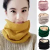 10st / lot mode höst vinter infinity scarf kvinnor varm vinter knit hals cirkel ull solid cowl snodd