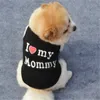 Mode Pet Valp Sommarskjorta Liten Hund Katt Husdjurskläder Mamma Pappa Väst T-shirt 5 färger