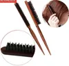 1 PC Pro Professionnel Salon Teasing Dos Brosses À Cheveux Bois Mince Ligne Peigne Brosse À Cheveux Extension Coiffure Styling Outils DIY Kit