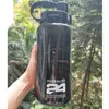 8 couleurs grande capacité transparente 2L 2000 ml mode espace portable Herbalife Nutrition sangles Shaker personnalisées bouteille d'eau de paille C1812907596