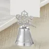 12 pièces argent nœud papillon Place porte-carte dans un sac en Organza emballage faveurs de mariage fête Table décor idée