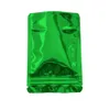 8,5 * 13 cm Green Stand Up Chiusura lampo Sacchetto di imballaggio in lamina di Mylar per alimenti secchi Sacchetto di imballaggio in alluminio per la conservazione dei chicchi di caffè in polvere all'ingrosso