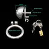 4 Estilos de bloqueo latente Diseño Chastity Cock Cage corto masculino anillo de pene de acero inoxidable Chastity Belt Device BDSM Sex Toys para hombres