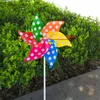 Diy Windmill Party Decor Pinwheel Whirligig Vind Chime Flower Dekoration Hem Yard Garden Dekorationer Ornament QW8176