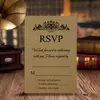 Hochzeitsdekorationen, personalisierte RSVP-Karte/Antwortkarte/Empfangskarte, unterstützt kostenloses Drucken, gute Qualität A++