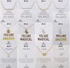 136 Designs Dogeared Smycken Chokers Halsband med kort Guld Silverpläterad Hänge Halsband Liten gåva för vänner Familjer Promotion Gift