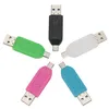 Multi-function Universal Card Reader Mobile phone PC card reader Micro USB OTG Card Reader OTG TF / SD flash memory Wholesale