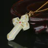 Krzyż Jezus Jade Wisiorki do męskiej kobiety powodzenia naszyjnik gorąca biżuteria sprzedaży