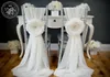 Perni in chiffon di alta qualità Nuovo arrivo 3D Coprisedie floreali per sedie Vintage telai per sedie 2018 Forniture di nozze