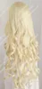 Nouvelle perruque platine Blonde Long Wavy Curly Hair Europe et The Rural Girl Wigs2979755