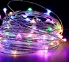 LED Światła ciągów 10m 33ft 100ed 5 V USB Powered Outdoor Wodoodporna ramię Biały / RGB Copper Wire Wedding Party Decoration LF