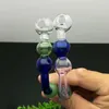 Nouveau Smoking Pipe Mini Hookah bongs en verre Colorful Metal Shape Colorful multi bubble wok en verre à angle droit