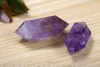Ametyst Różdżka Naturalne Prism Purple Kryształowe Punkty Dwuosobowe Uroczyste Charms Reiki Crafts Fengshui Urodziny Holiday Healing Prezenty