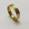 Novo estilo de aço inoxidável 316L anel de casamento anéis banhado a ouro anel de amor para Mulheres Homens do Dia Dos Namorados size6-14