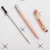 INS FASHION METAL BOLLPEOP PEN Creative BLING Crown Pen Black Bläck Tillbaka till skolmaterialet WJ033