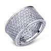 Choucong Lovers Pave set 320PCS Diamond 10KT White Gold Filled Engagement Wedding Band Ring Sz 5-11 Gift