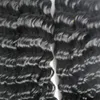 Naturfarbenes Klebeband in Echthaarverlängerungen, doppelt gezogenes Haar, Hauteinschlagband-Haarverlängerungen, 40 Stück, menschliches Klebeband in verworrenen Locken