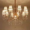 Goud 8 Lights Eigentijdse plafondlampen Moderne kaars Crystal Kroonluchters Murano Venetiaanse stijl kroonluchter