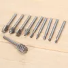 10pcs HSS Router Bits for Dremel Bits Rotary Milling Cutter 1/8 inch Shank Engraving Set Woodworking Tool