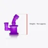 Mini Bong Purple Water Pipes tjocka Pyrex -vattenpipor med 10 mm kvinnlig ledb￤gare liten olja Dab Rig
