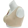 Free Shipping Front Closure Vest Design Mastectomy Bra for Silicone Breast Form Artificial Prosthesis Silicon Boobs 6031