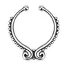 Mode Gefälschte Septum Medizinische Titan Nase Ring Bolzen Piercing Silber Kristall Indische Körper Clip Hoop Für Frauen Mädchen Schmuck geschenk