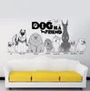 Frete grátis cão é um amigo pug chow chow jiwawa cães adesivo de parede para pet shop quarto de crianças sala de estar animais decoração de casa decalque arte mural