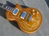 Пользовательский магазин Billy Gib 1957 Pinstripe Goldtop пятна золота -топ электрогитара Relic Guitars Trapezoid Pearl Inlay Chrome Hardwar1737914