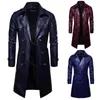 2023 manteau en cuir hommes mode nouveauté printemps automne Double boutonnage Long Style Trench manteau homme vêtements Streetwear