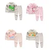 6 ensembles bébé pyjamas ensembles coton impression vêtements de nuit costumes enfant en bas âge décontracté manches longues T-shirt + pantalon nouveau-né dessin animé vêtements 0325