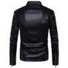 2017 mens cappotti di pelliccia sintetica vestiti moda pilota moto importati giacca di pelle teschio pp uomini slim fit B013