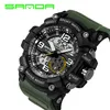 SANDA montre numérique hommes militaire armée Sport montre résistant à l'eau Date calendrier LED électronique montres relogio masculino247S