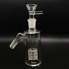 Szklany łapacz popiołu 14mm 18mm 4.5 Cal Mini szklane łapacze popiołu Bong gruby Pyrex przezroczysty Bubbler Ashcatcher z bezpłatną szklana miska