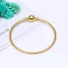 17-21cm 5 styles 925 Silver Plated Bracelet Snake Chain Bangle with Barrel Clasp Fit European Beads Bracelet for DIY jewelry