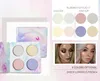 New HANDAIYAN Chameleon Highlighter Palette Face Contour Makeup Highlighting Bronzer Glow Aurora Shimmer Eyeshadow Cosmetic Kit