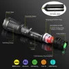 High Power LED-lampan XML-T6 / L2 8000 Lumen Torch Zoomable Flashlight Torch Light 5 Modes för 3XAAA eller 1x18650