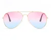 Colorful Summer Fashion Sunglasses Candy Colors Lenses Sweet Romantic Sun Glasses Metal Pilot Double Color Wholesale