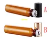 200PCS / Parti 10ml Refillerbar Amber Roll på glasflaskor Essentiell Oljevalsboll Fragrance Parfymflaska 15 * 94mm