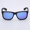 Solglasögon Mode Justin Solglasögon Mens Womens Toppkvalitet Solglasögon för Man Kvinna Polariserad UV400 Skyddslinser Läderfodral Tyg Box Tillbehör