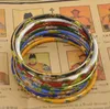 Bracelet chinois en émail cloisonné fait à la main, manchette creuse, vente en gros, 7 pièces/lot