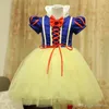 New Girls yellow dresses christmas halloween princess girl stage costume tutu dress children bow cosplay skirts kids Performance clothes