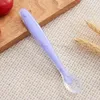 New arrival Baby Silicone Spoon Training baby feeding Spoon Food-grade silicone soft spoon Candy colors Free shipping