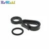 100 st/Lot Black Plastic Snap Hooks With O Ring For Bag Belt Rems Speckla ryggsäckplaggstillbehör