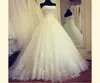 2019 Princess A-line Wedding Dresses Strapless Sleeveless Vintage Lace Appliques Puffy Tulle Ball Gown Bridal Gowns Corset Back