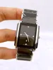 Fashion Men's watches black ceramic and steel quartz watch Male wristwatches RA16