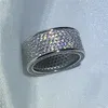 2017 New Women Fashion jewelry Full 320pcs Diamonique Cz White Gold Filled Engagement wedding band ring for women Gift