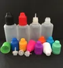 Vacío recargable lEliquid cuentagotas botellas 3ml 5ml 10ml 15ml 20ml 30ml 50ml 60ml 100ml 120ml plástico Infantil Caps E cigs botella de jugo